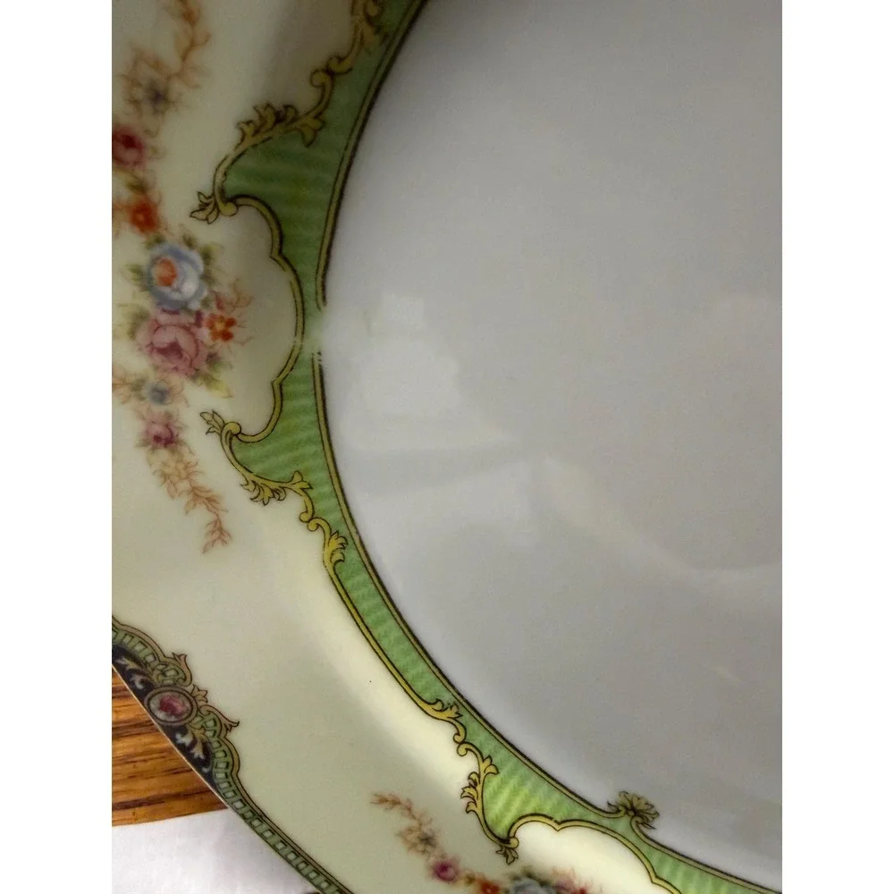 Noritake Floreal Dinner Plates Set of 3 | Vintage Fine China Floral Gold‎ Rim